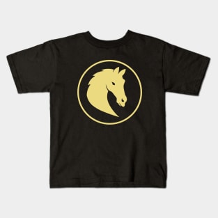 golden horse head Kids T-Shirt